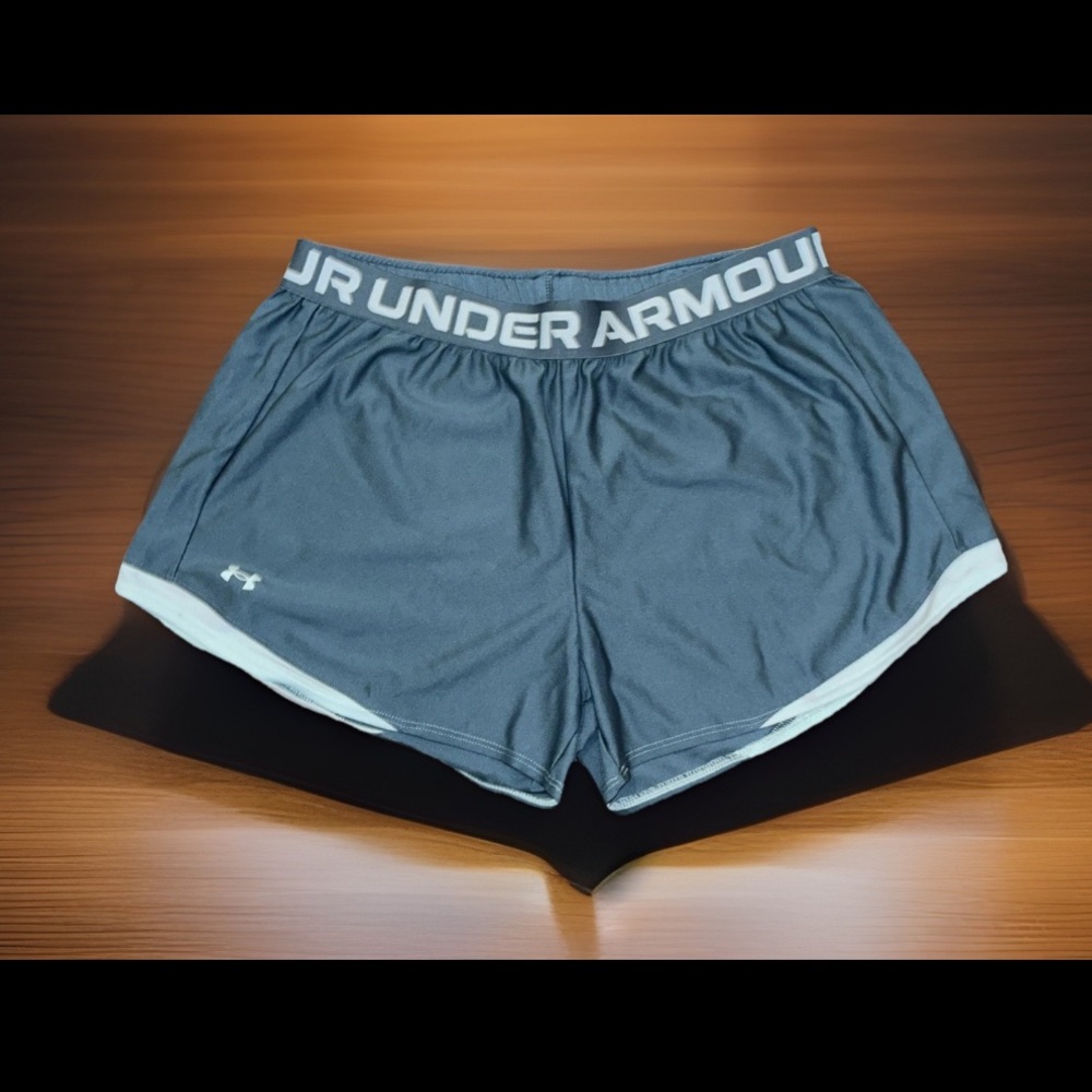 Under Armour Women's Teal Running Workout Track Elastic Waist Athletic Shorts